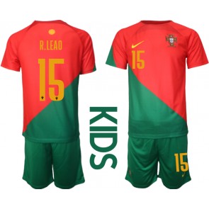 Portugal Rafael Leao #15 Hemmakläder Barn VM 2022 Kortärmad (+ Korta byxor)